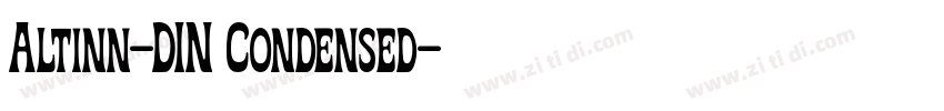 Altinn-DIN Condensed字体转换